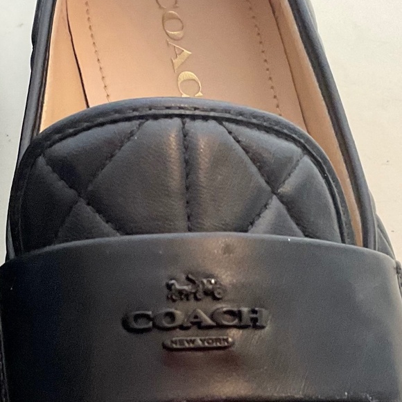 COACH HEIDI Black Quilted Dressy Comfort Leather Loafer Size 7 - Picture 14 of 14